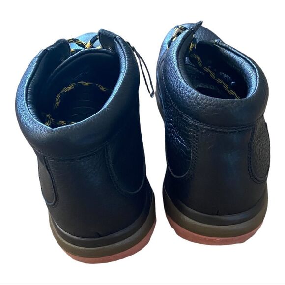 Joya | Liverpool Black/Navy Limited Yak Leather Edition Ortholite Lace Up Boots - Picture 5 of 12